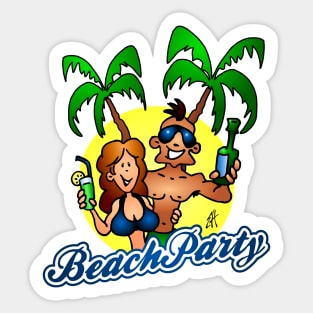 Beach party Sticker